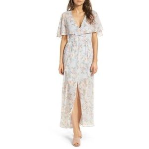 WAYF Blue Floral Maxi Dress